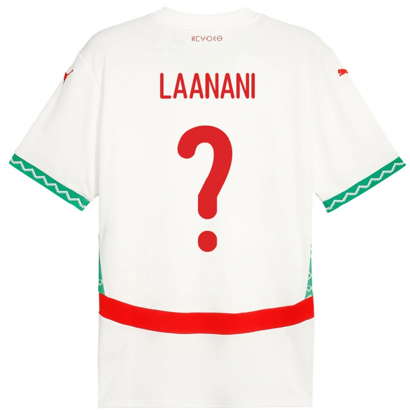 DanxenキッズモロッコKamal Laanani#0ホワイトアウェイシャツ24-26ジャージーユニフォーム