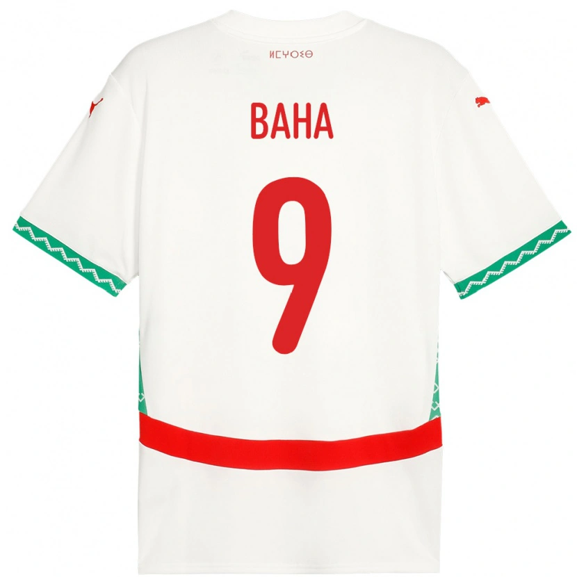 DanxenキッズモロッコZiyad Baha#9ホワイトアウェイシャツ24-26ジャージーユニフォーム