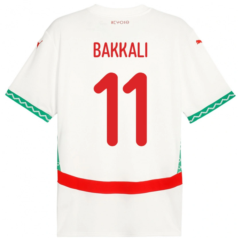 DanxenキッズモロッコMohamade Bakkali#11ホワイトアウェイシャツ24-26ジャージーユニフォーム