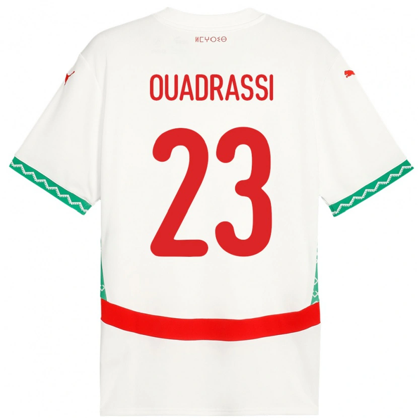 DanxenキッズモロッコDalil Ouadrassi#23ホワイトアウェイシャツ24-26ジャージーユニフォーム