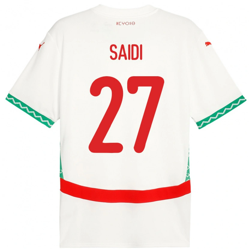DanxenキッズモロッコYahya Saidi#27ホワイトアウェイシャツ24-26ジャージーユニフォーム
