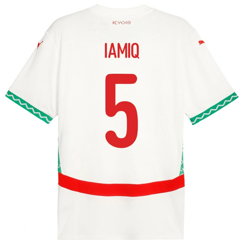 DanxenキッズモロッコJawad Iamiq#5ホワイトアウェイシャツ24-26ジャージーユニフォーム