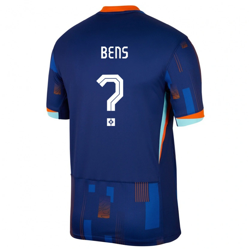 DanxenキッズオランダTeun Bens#0青アウェイシャツ24-26ジャージーユニフォーム
