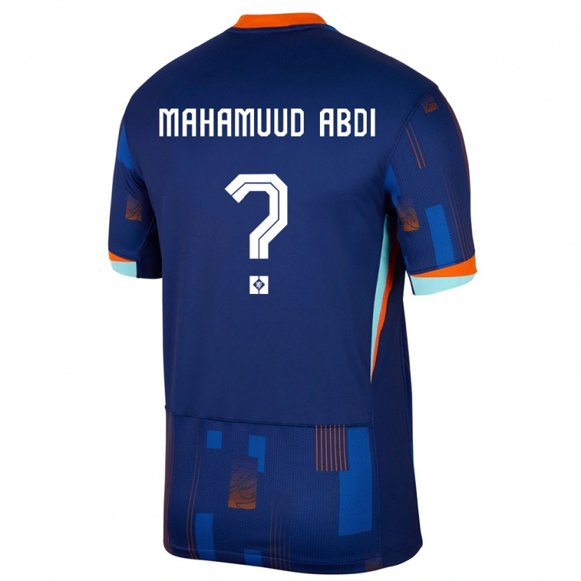 DanxenキッズオランダNuuradiin Mahamuud Abdi#0青アウェイシャツ24-26ジャージーユニフォーム