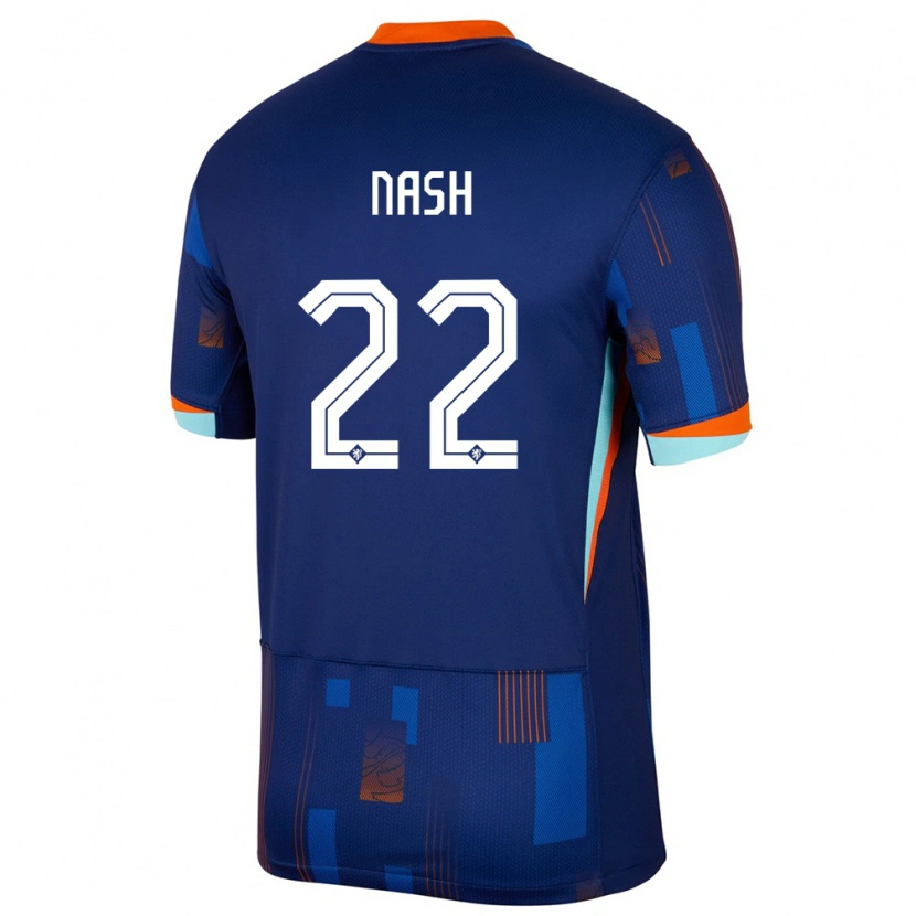 DanxenキッズオランダPharell Nash#22青アウェイシャツ24-26ジャージーユニフォーム