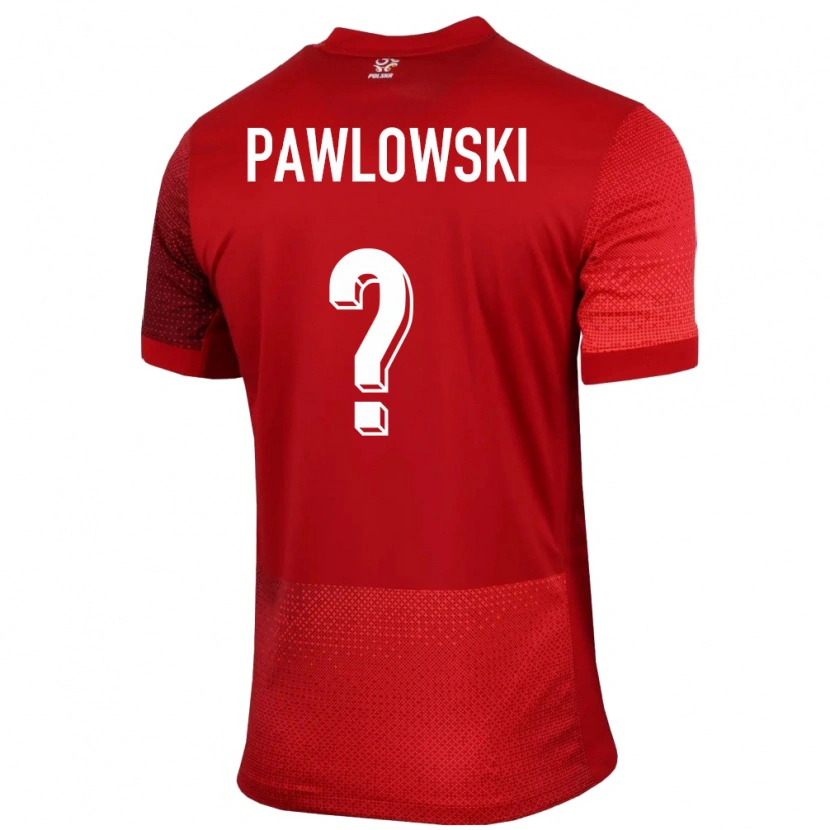 DanxenキッズポーランドMichal Pawlowski#0赤アウェイシャツ24-26ジャージーユニフォーム