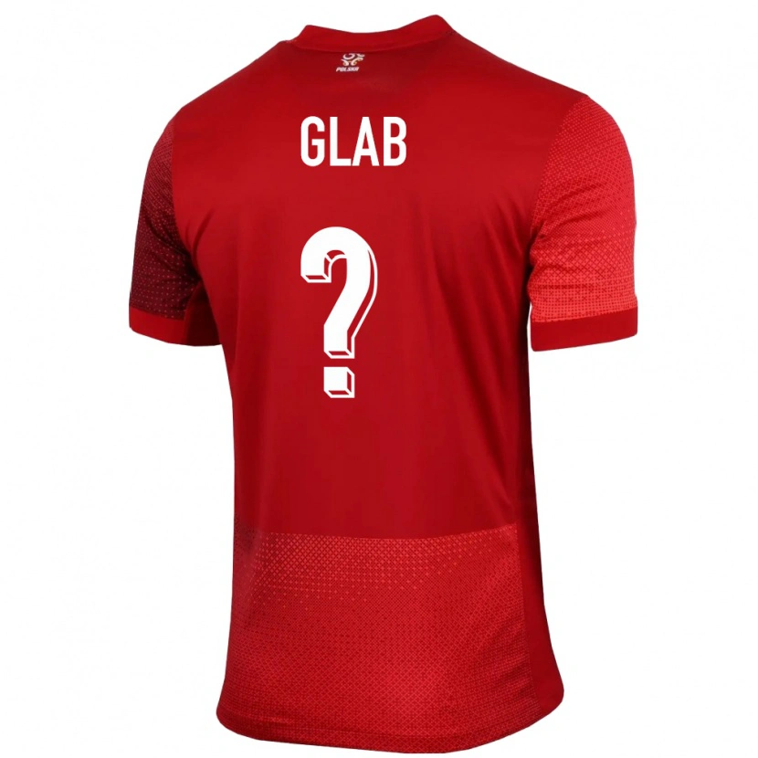 DanxenキッズポーランドJan Glab#0赤アウェイシャツ24-26ジャージーユニフォーム