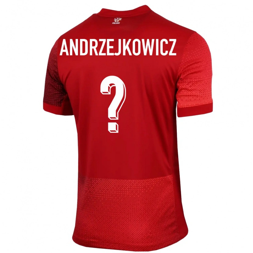 DanxenキッズポーランドMateusz Andrzejkowicz#0赤アウェイシャツ24-26ジャージーユニフォーム