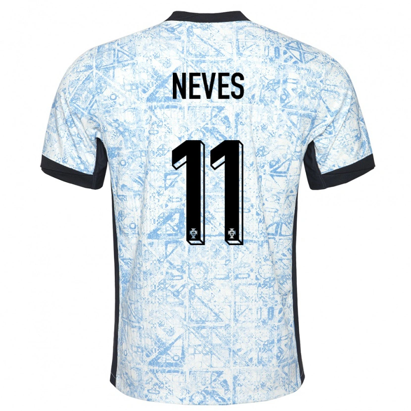 DanxenキッズポルトガルBernardo Neves#11クリームブルーアウェイシャツ24-26ジャージーユニフォーム