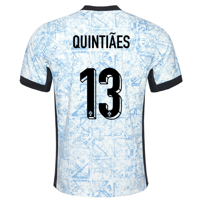 DanxenキッズポルトガルRodrigo Quintiães#13クリームブルーアウェイシャツ24-26ジャージーユニフォーム