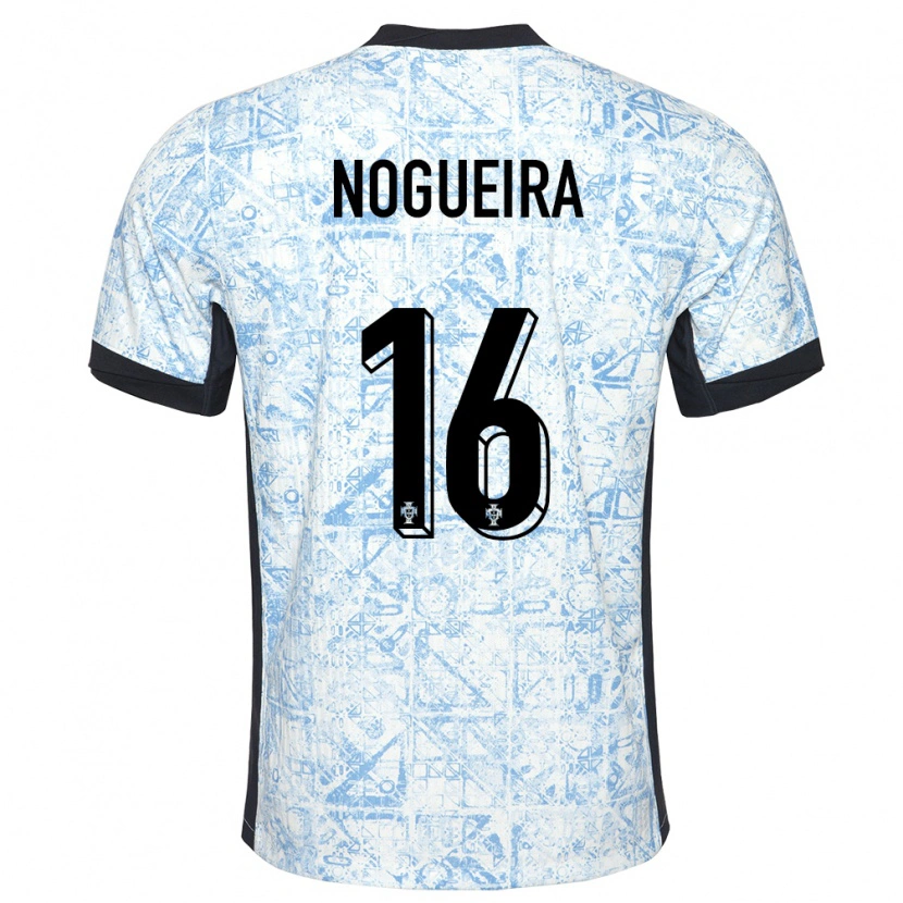 DanxenキッズポルトガルRodrigo Nogueira#16クリームブルーアウェイシャツ24-26ジャージーユニフォーム
