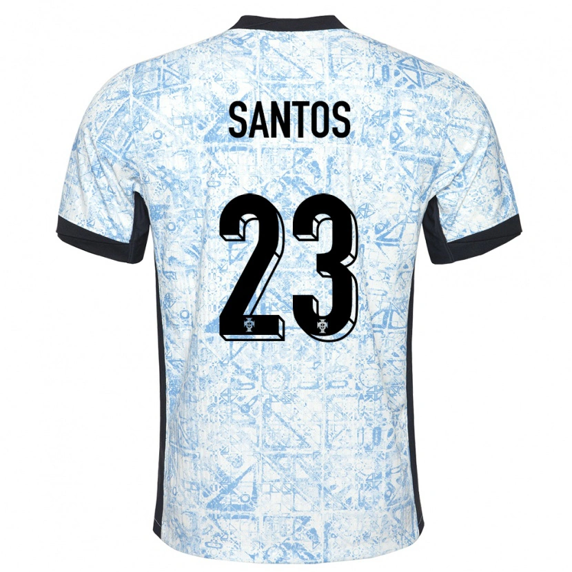 DanxenキッズポルトガルLeandro Santos#23クリームブルーアウェイシャツ24-26ジャージーユニフォーム