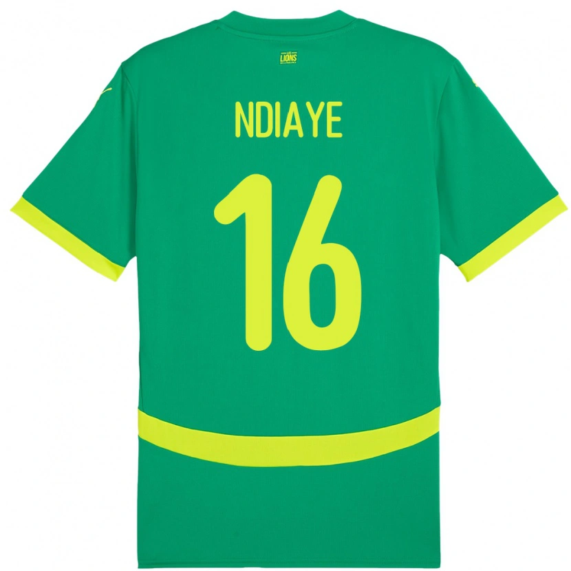 DanxenキッズセネガルMamour Ndiaye#16グリーンアウェイシャツ24-26ジャージーユニフォーム
