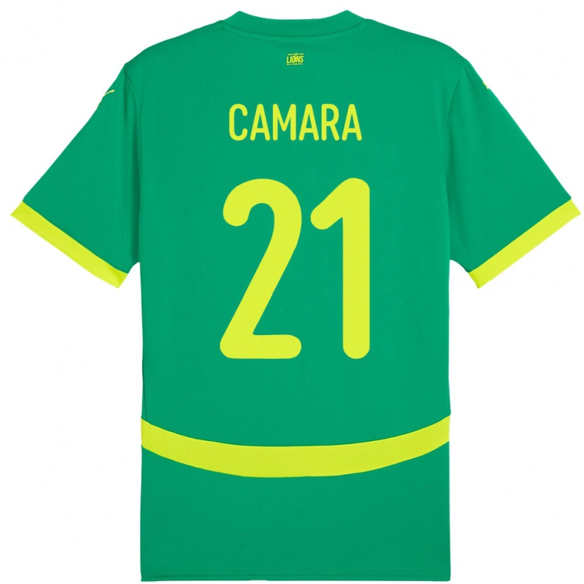 Danxenキッズセネガルママドゥ・カマラ#21グリーンアウェイシャツ24-26ジャージーユニフォーム