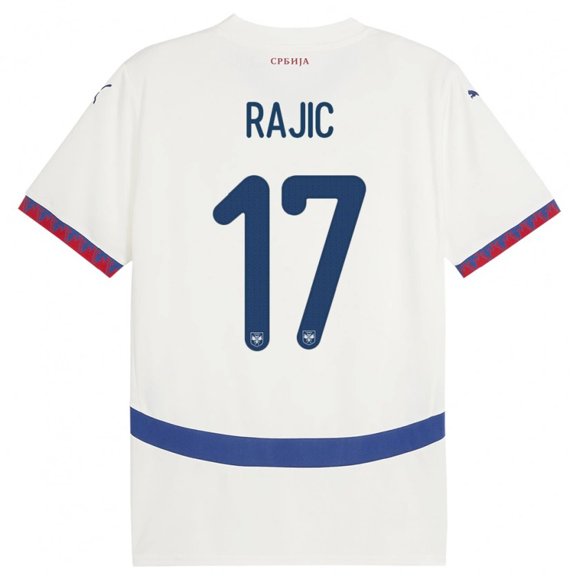 DanxenキッズセルビアAleksa Rajic#17白アウェイシャツ24-26ジャージーユニフォーム