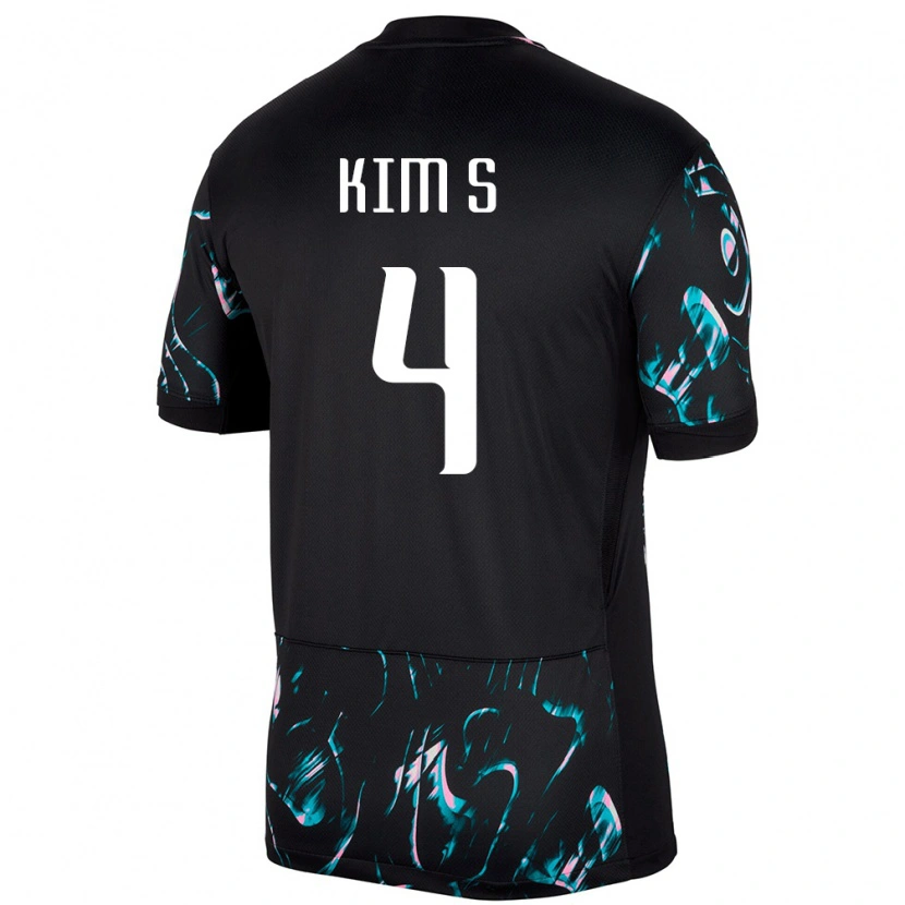 Danxenキッズ韓国Sean Kim#4ブラックアウェイシャツ24-26ジャージーユニフォーム