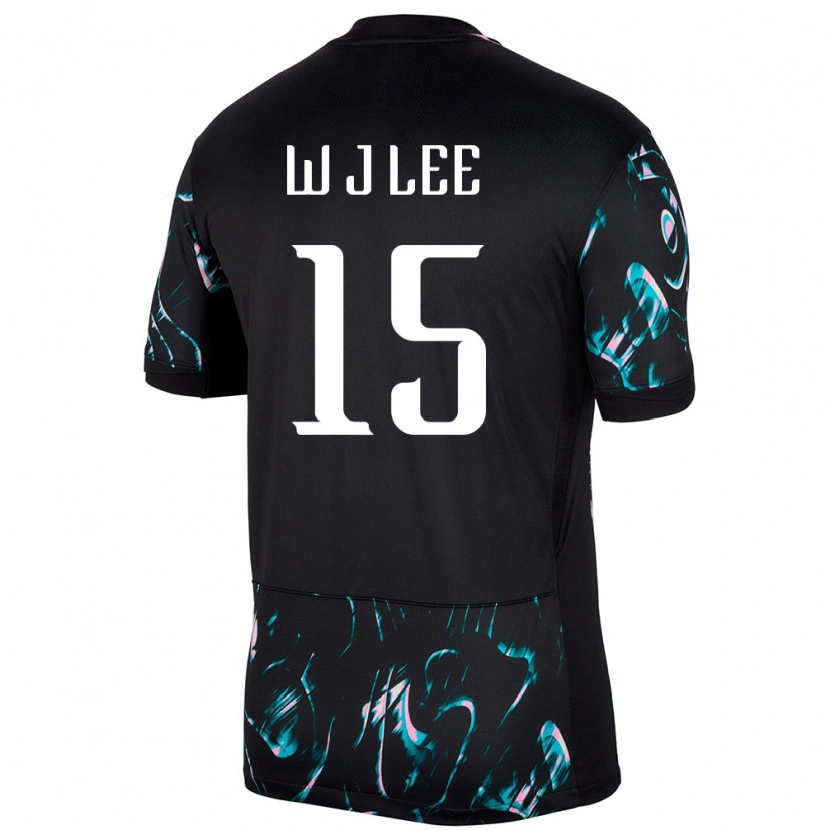 Danxenキッズ韓国Jae-Won Lee#15ブラックアウェイシャツ24-26ジャージーユニフォーム