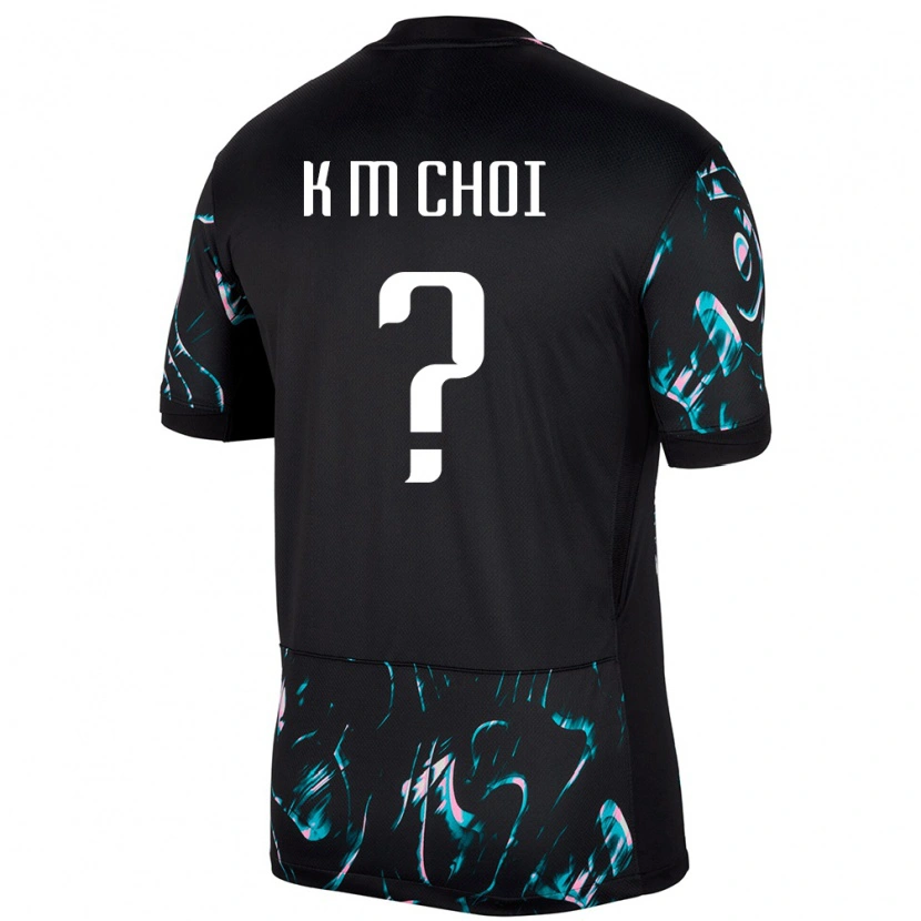 Danxenキッズ韓国Choi Kang Min#0ブラックアウェイシャツ24-26ジャージーユニフォーム