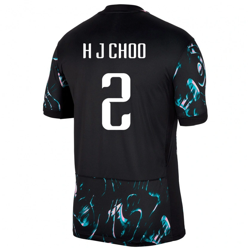 Danxenキッズ韓国Choo Hyo Joo#2ブラックアウェイシャツ24-26ジャージーユニフォーム