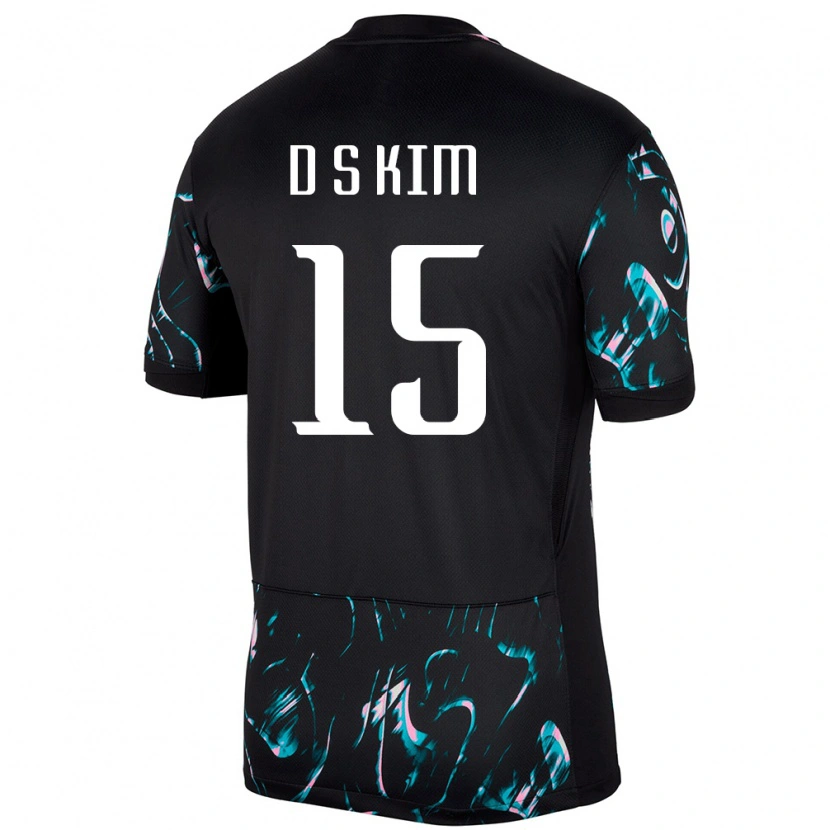 Danxenキッズ韓国金 東燮#15ブラックアウェイシャツ24-26ジャージーユニフォーム