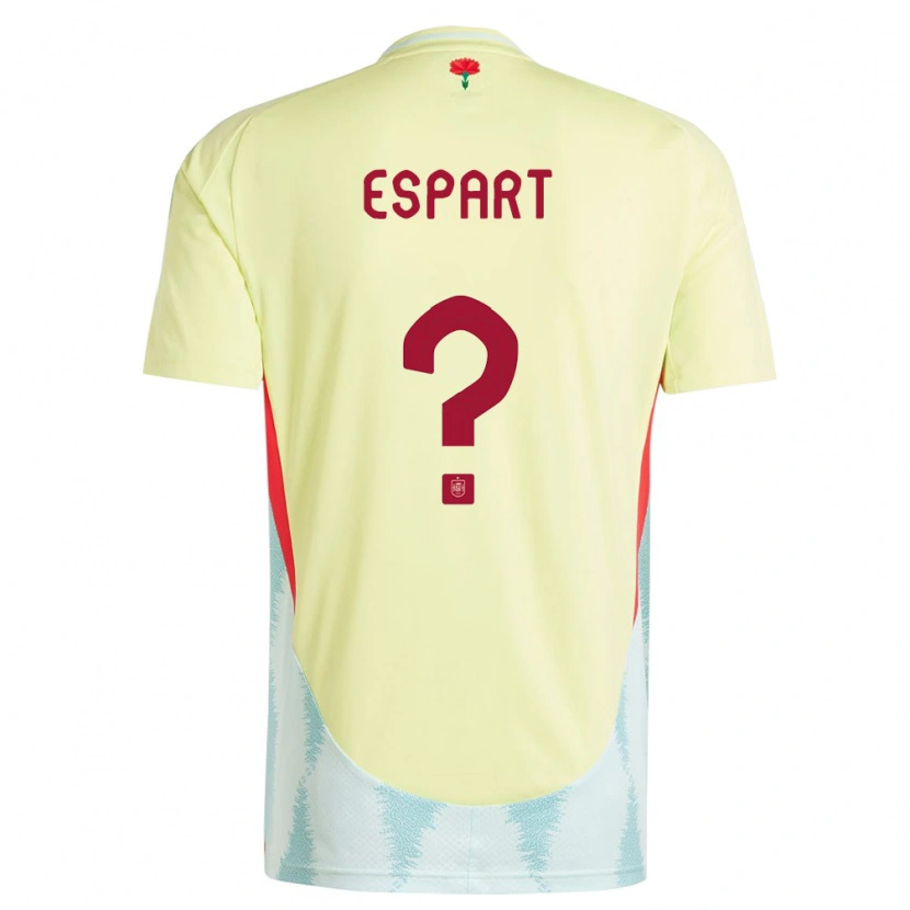 DanxenキッズスペインXavi Espart#0黄アウェイシャツ24-26ジャージーユニフォーム