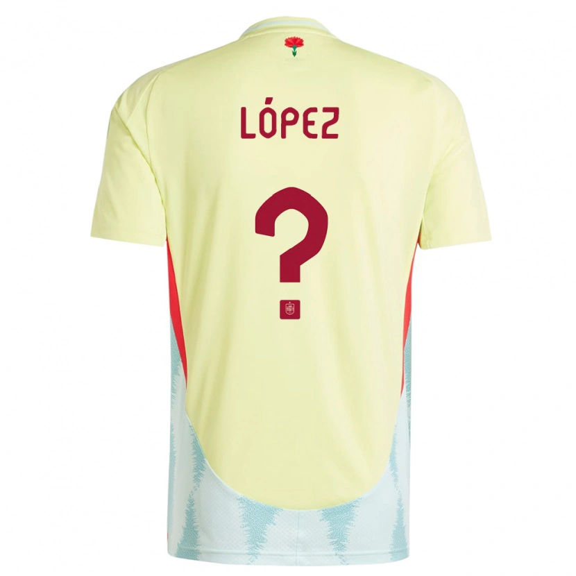 DanxenキッズスペインHugo López#0黄アウェイシャツ24-26ジャージーユニフォーム