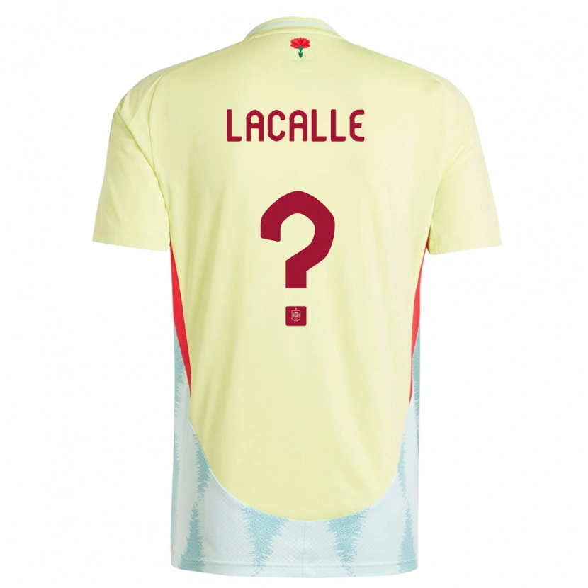DanxenキッズスペインManuel Lacalle#0黄アウェイシャツ24-26ジャージーユニフォーム