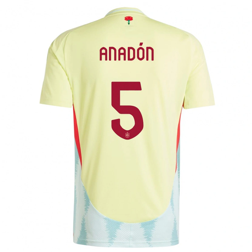 DanxenキッズスペインGuillermo Anadón#5黄アウェイシャツ24-26ジャージーユニフォーム