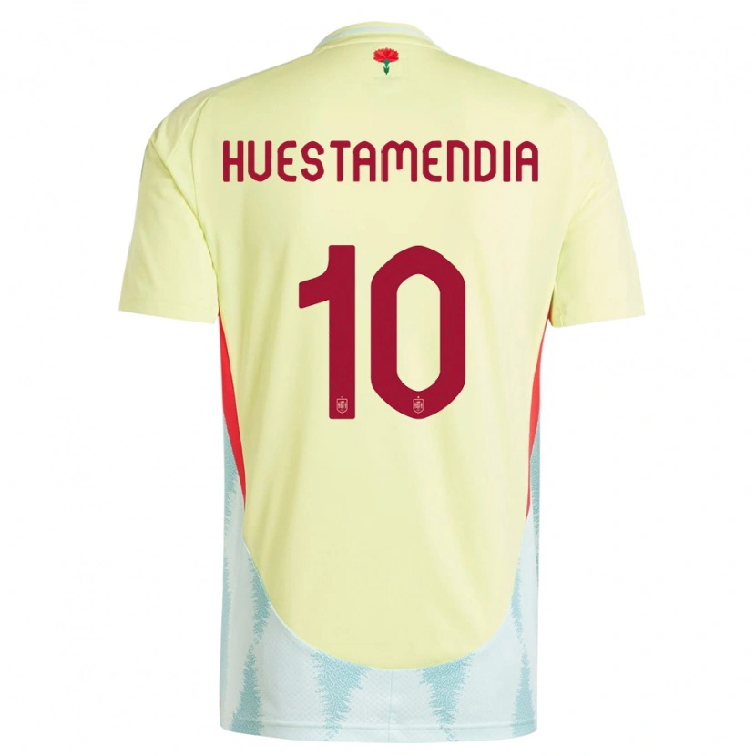 DanxenキッズスペインPeio Huestamendia#10黄アウェイシャツ24-26ジャージーユニフォーム