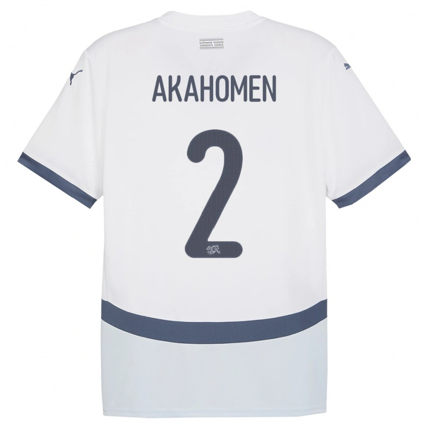 DanxenキッズスイスMarvin Akahomen#2白アウェイシャツ24-26ジャージーユニフォーム
