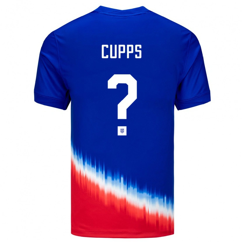 Danxenキッズアメリカ合衆国Christopher Cupps#0青アウェイシャツ24-26ジャージーユニフォーム