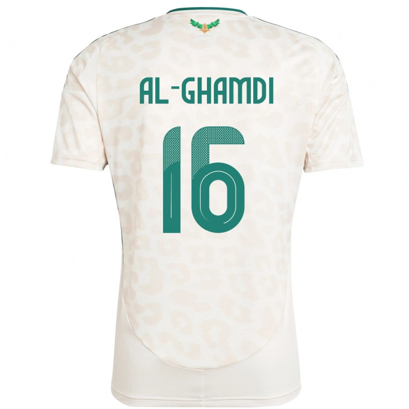 Danxenキッズサウジアラビアファイセル・アル・ガームディー#16ホワイトアウェイシャツ24-26ジャージーユニフォーム
