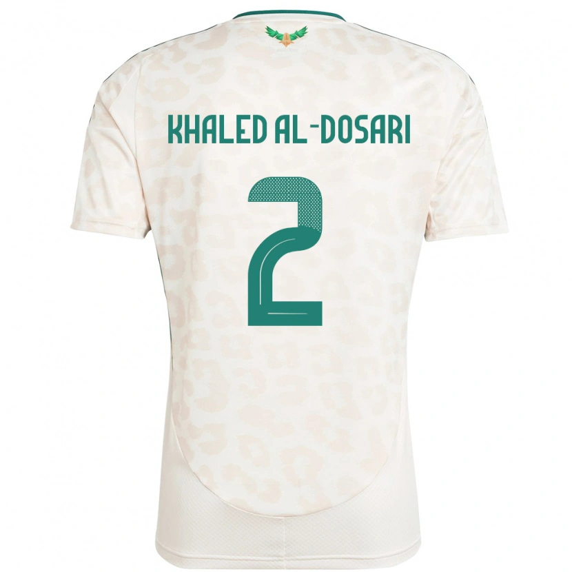 DanxenキッズサウジアラビアYazeed Khaled Al-Dosari#2ホワイトアウェイシャツ24-26ジャージーユニフォーム