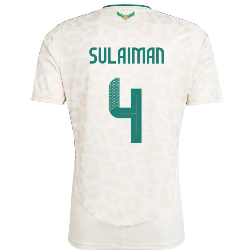 DanxenキッズサウジアラビアMohammed Sulaiman#4ホワイトアウェイシャツ24-26ジャージーユニフォーム