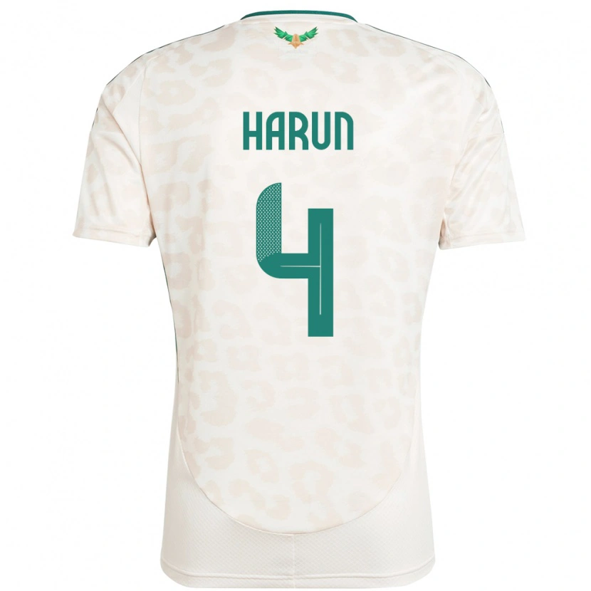 DanxenキッズサウジアラビアSaud Harun#4ホワイトアウェイシャツ24-26ジャージーユニフォーム