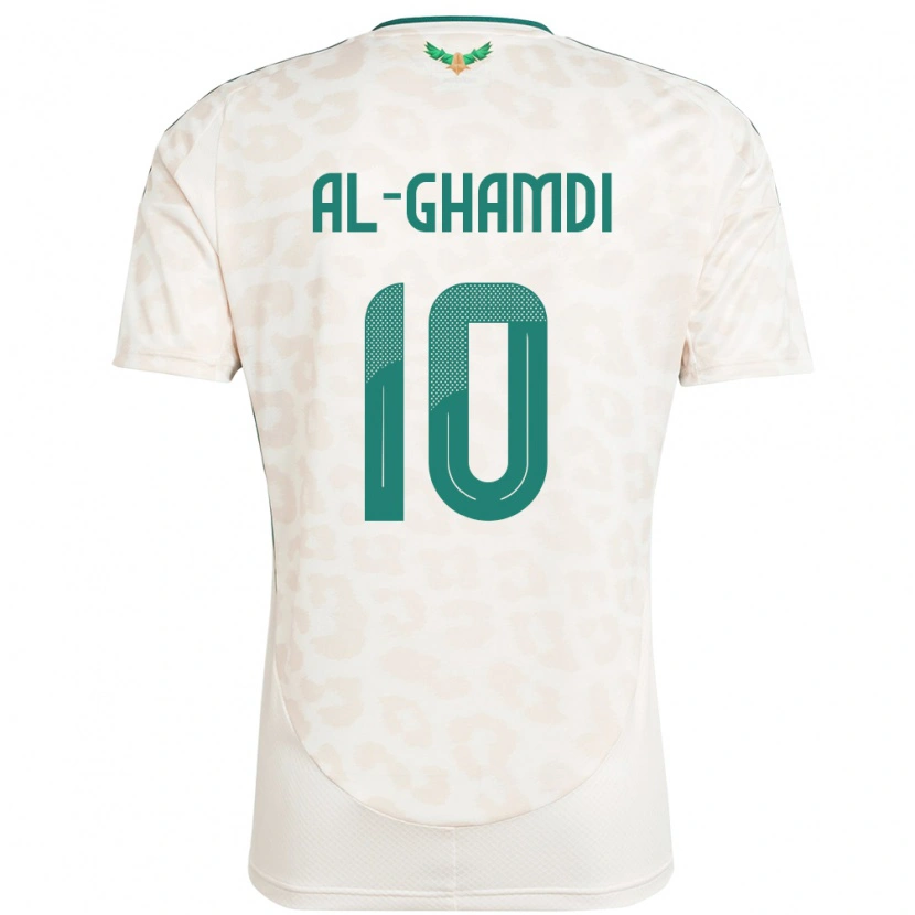 DanxenキッズサウジアラビアZiyad Al-Ghamdi#10ホワイトアウェイシャツ24-26ジャージーユニフォーム