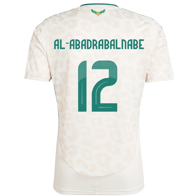 DanxenキッズサウジアラビアAhmed Musallam Al-Abadrabalnabe#12ホワイトアウェイシャツ24-26ジャージーユニフォーム