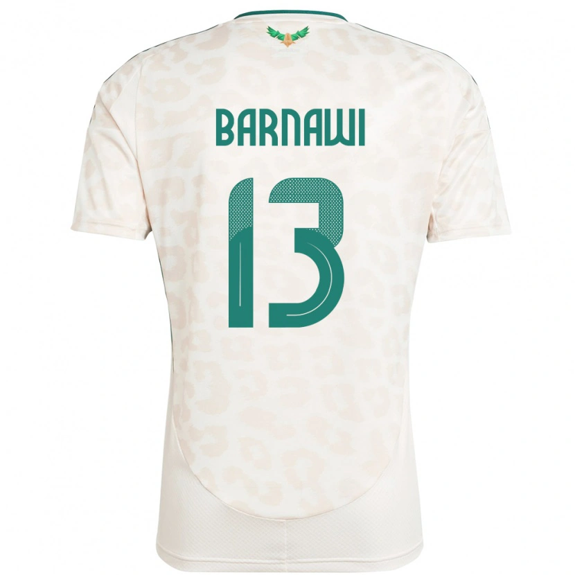 DanxenキッズサウジアラビアAbdulsalam Barnawi#13ホワイトアウェイシャツ24-26ジャージーユニフォーム
