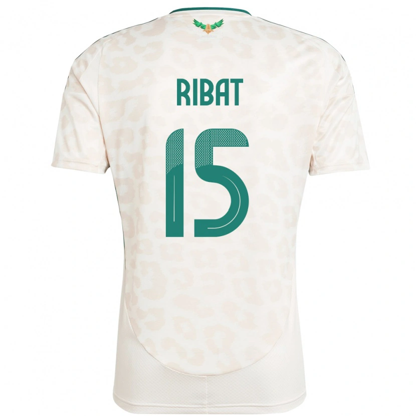 DanxenキッズサウジアラビアAbdulaziz Ribat#15ホワイトアウェイシャツ24-26ジャージーユニフォーム