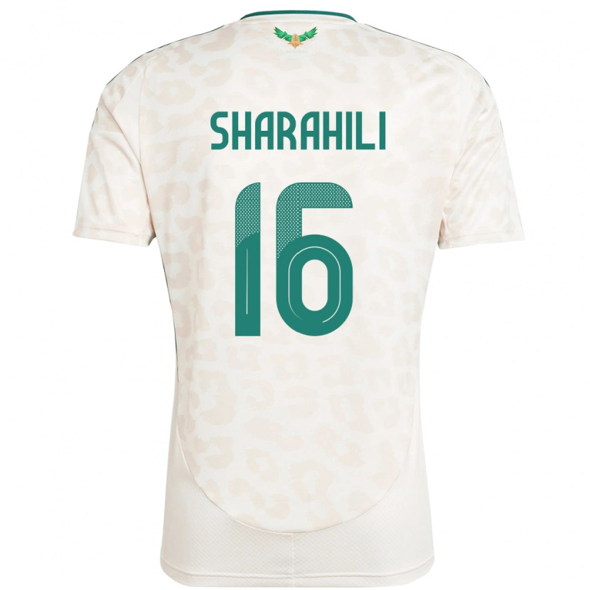 DanxenキッズサウジアラビアKhalid Mashhour Sharahili#16ホワイトアウェイシャツ24-26ジャージーユニフォーム