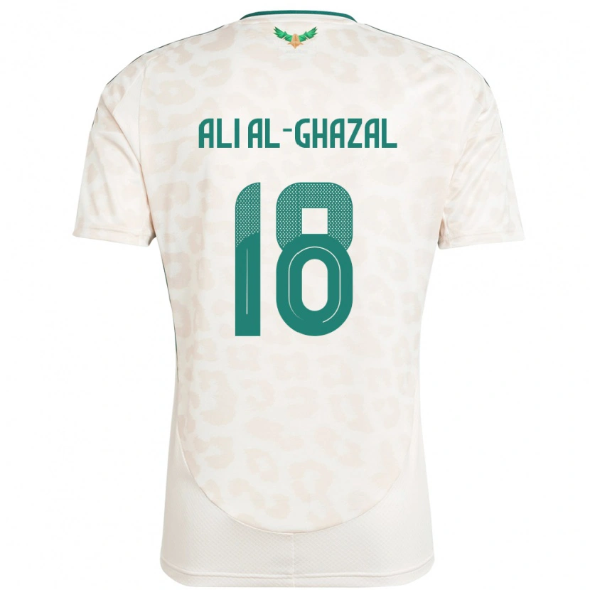 DanxenキッズサウジアラビアHassan Ali Al-Ghazal#18ホワイトアウェイシャツ24-26ジャージーユニフォーム