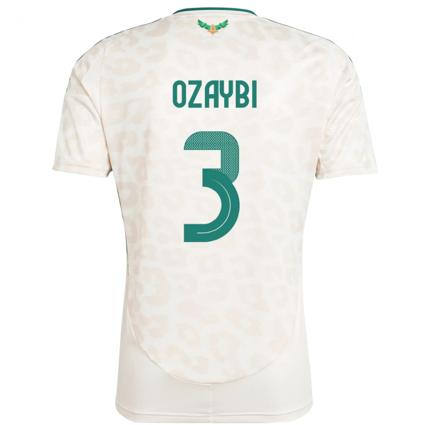 DanxenキッズサウジアラビアRaed Ozaybi#3ホワイトアウェイシャツ24-26ジャージーユニフォーム