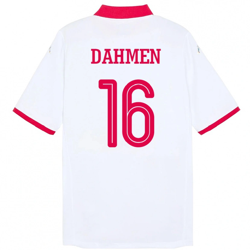 Danxenキッズチュニジアアイマン・ダーメン#16ホワイトアウェイシャツ24-26ジャージーユニフォーム