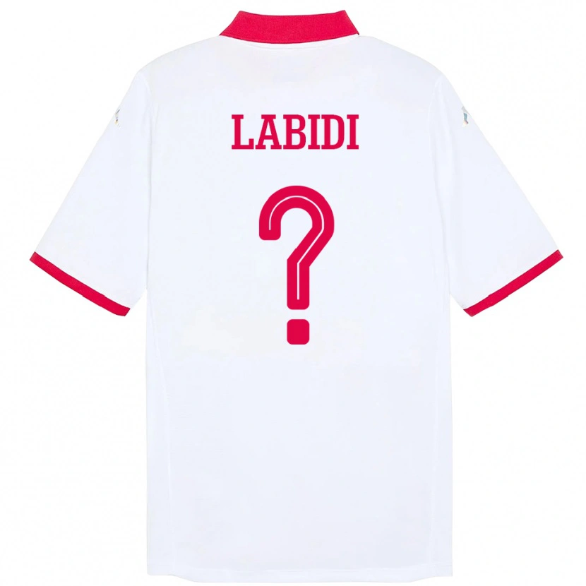 DanxenキッズチュニジアAhmed Labidi#0ホワイトアウェイシャツ24-26ジャージーユニフォーム