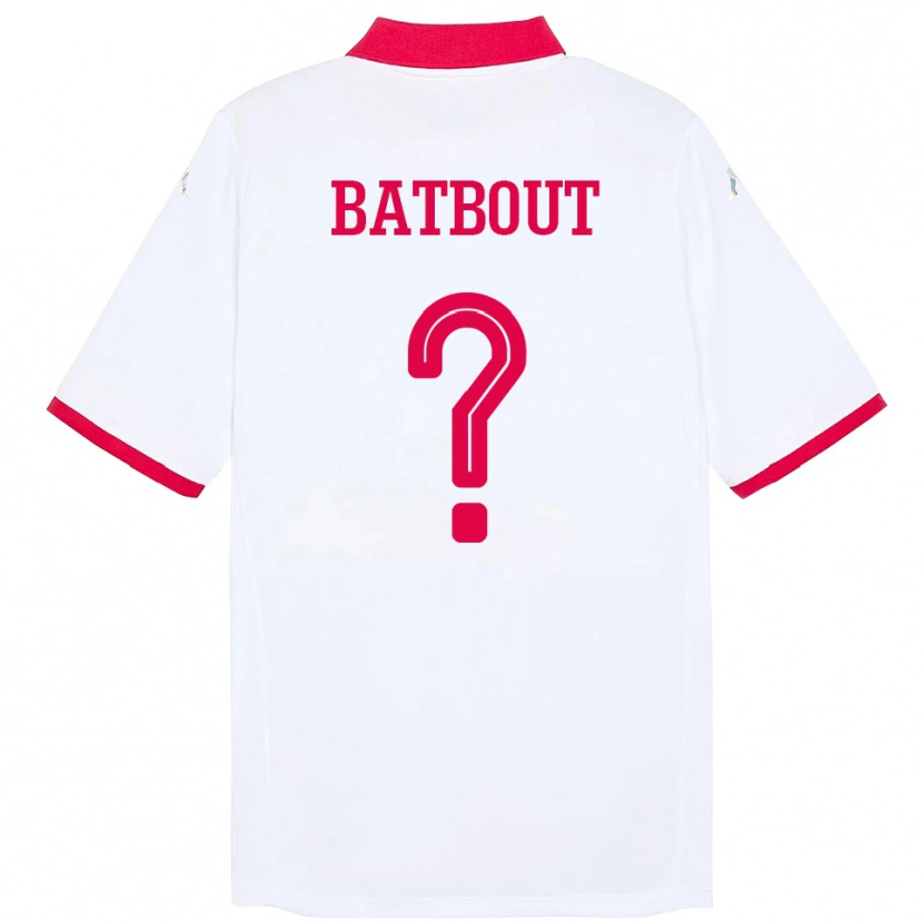 DanxenキッズチュニジアNoussayr Batbout#0ホワイトアウェイシャツ24-26ジャージーユニフォーム
