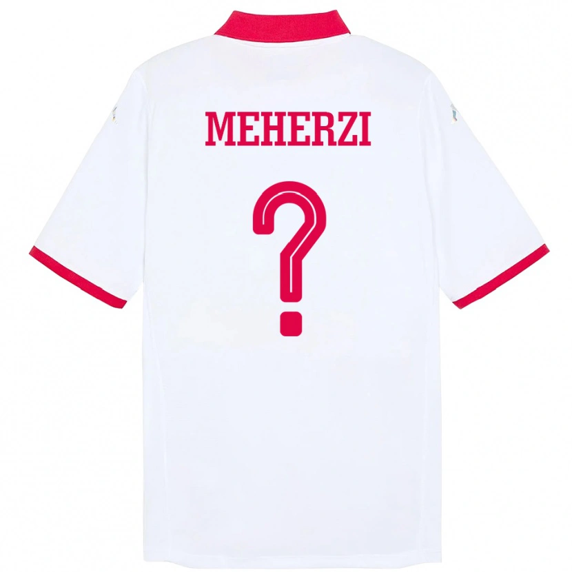 DanxenキッズチュニジアAmenallah Meherzi#0ホワイトアウェイシャツ24-26ジャージーユニフォーム