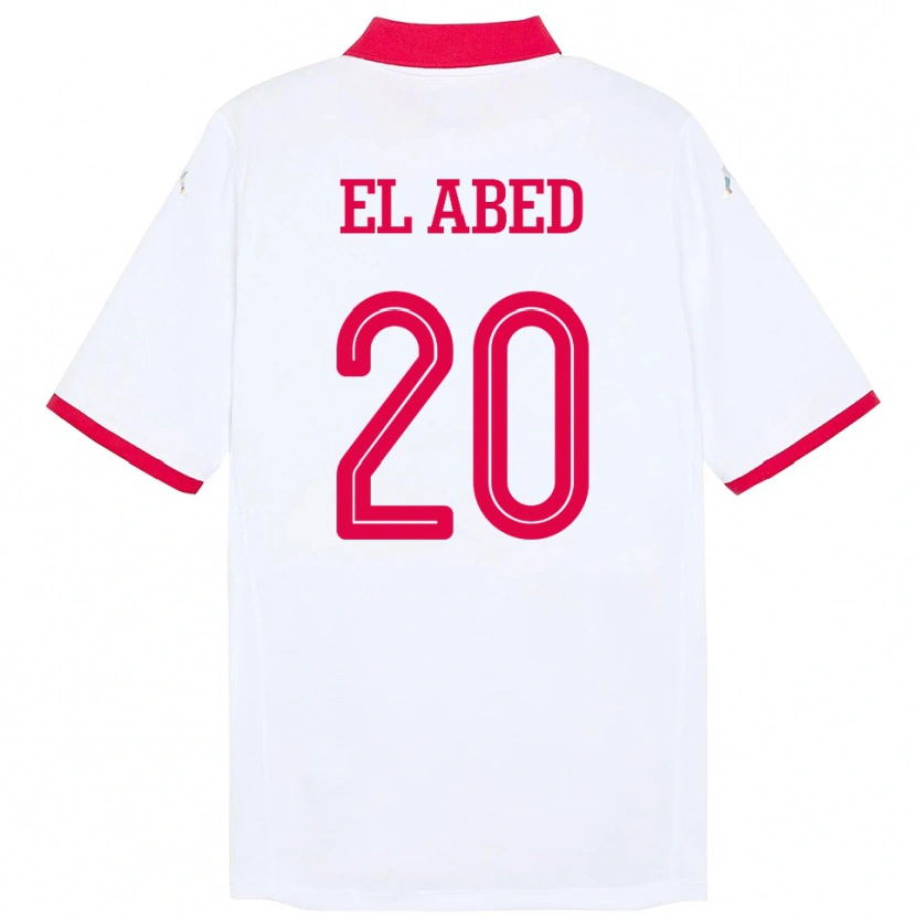 DanxenキッズチュニジアIyed El Abed#20ホワイトアウェイシャツ24-26ジャージーユニフォーム