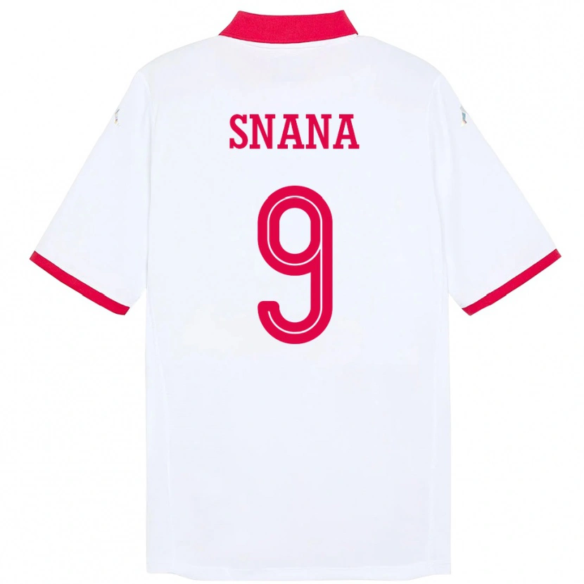 DanxenキッズチュニジアYoussef Snana#9ホワイトアウェイシャツ24-26ジャージーユニフォーム