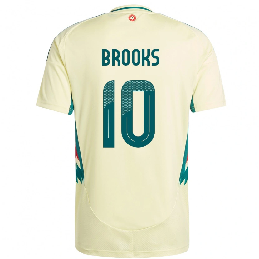 DanxenキッズウェールズDavid Brooks#10ベージュイエローアウェイシャツ24-26ジャージーユニフォーム