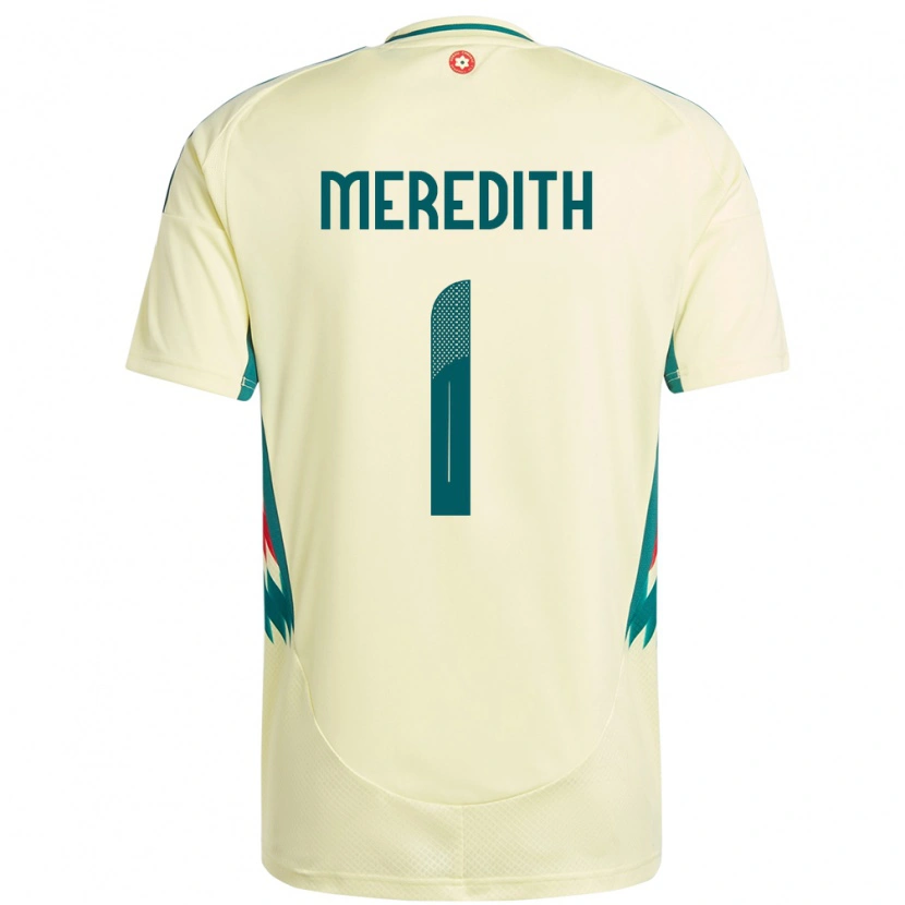 DanxenキッズウェールズEliot Meredith#1ベージュイエローアウェイシャツ24-26ジャージーユニフォーム